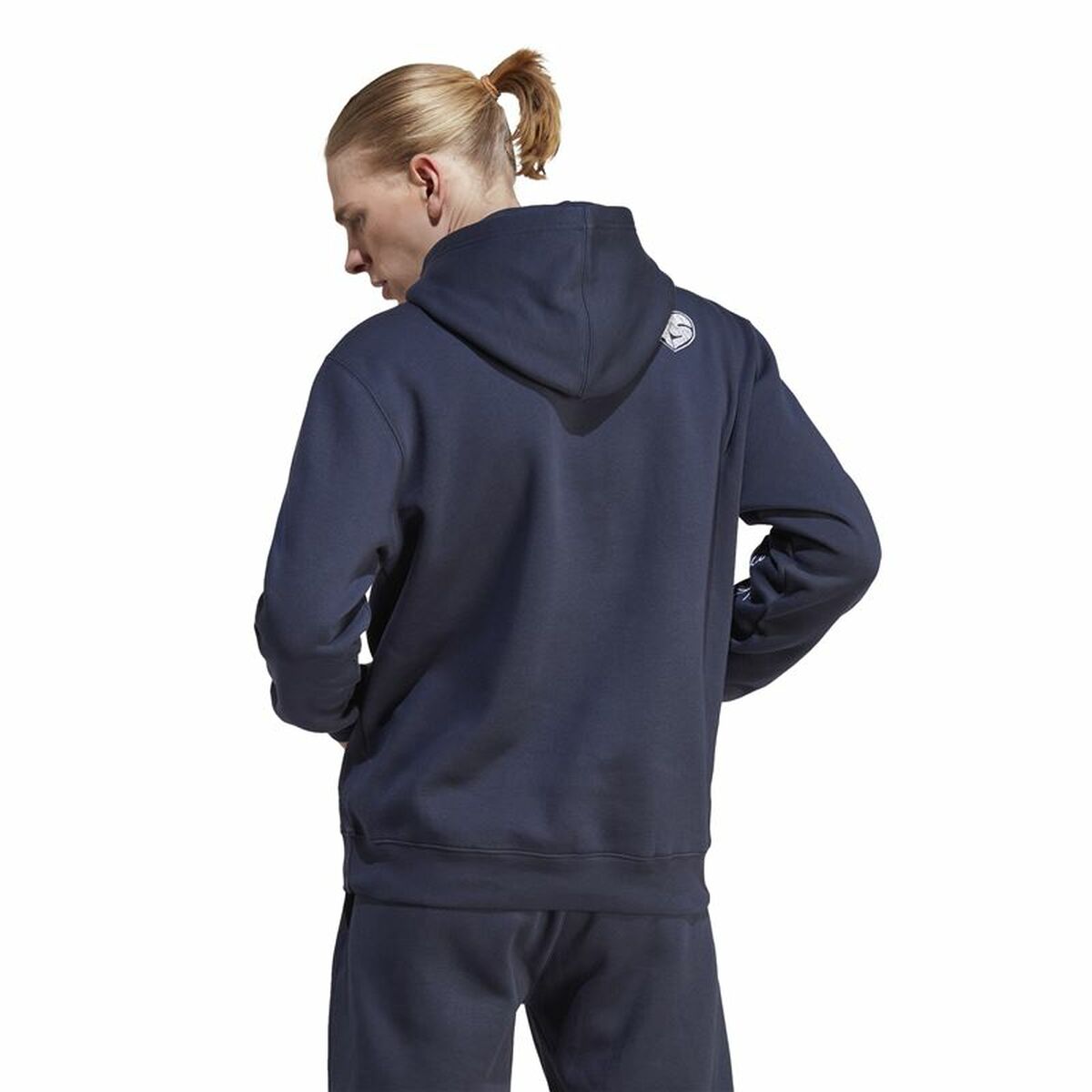 Tröja med huva Herr Adidas Bl Fl Hd Q3 Fl Blå Marinblå - 2