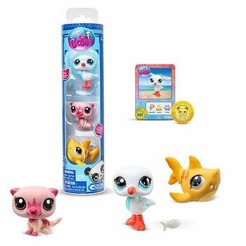 Sats med figurer Bandai Littlest Pet Shop 6 x 25 x 6 cm 3 Delar