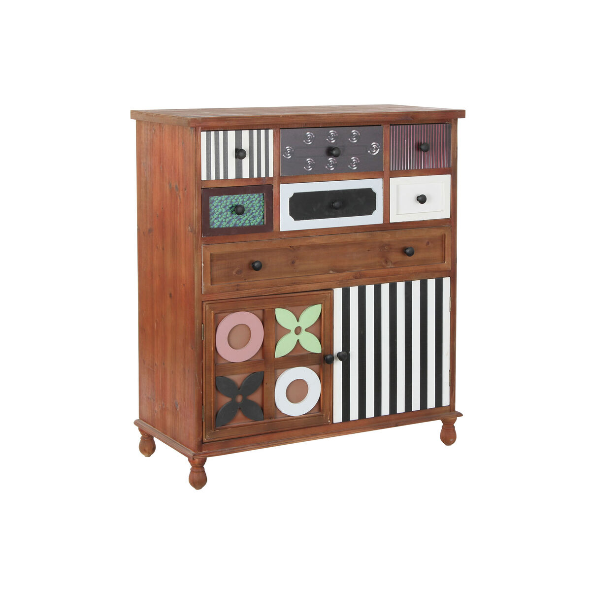 Byrå DKD Home Decor Brun Multicolour Trä Trä MDF Modern 90 x 40 x 104 cm - 4