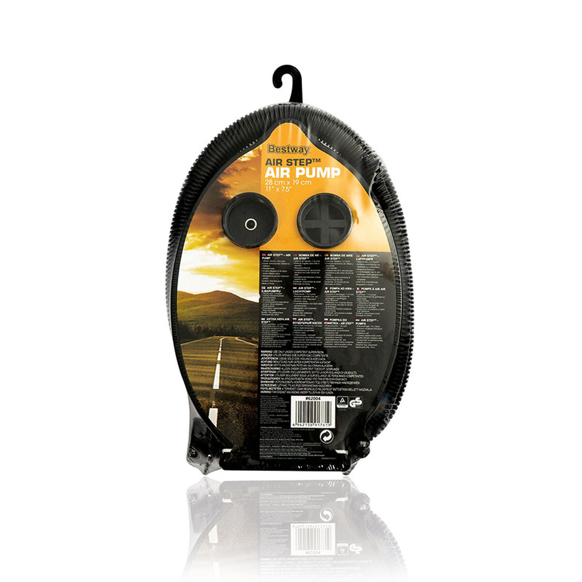 Bestway Fotpump 3L 28x19 cm Retraktabel Uppblåsbar och Camping 62004 - 2