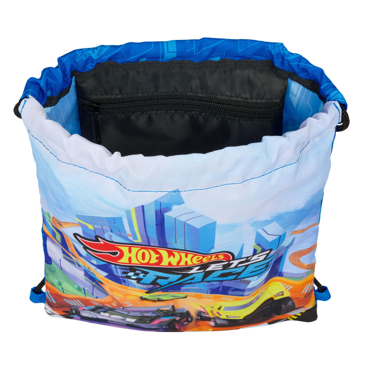 Skopåse med remmar Hot Wheels Let's race Blå Svart 26 x 34 x 1 cm - 4