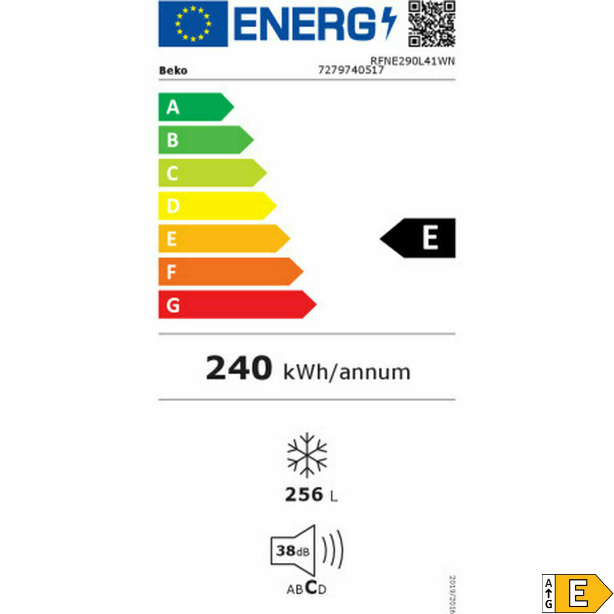Frys BEKO RFNE290L41WN Vit - 2