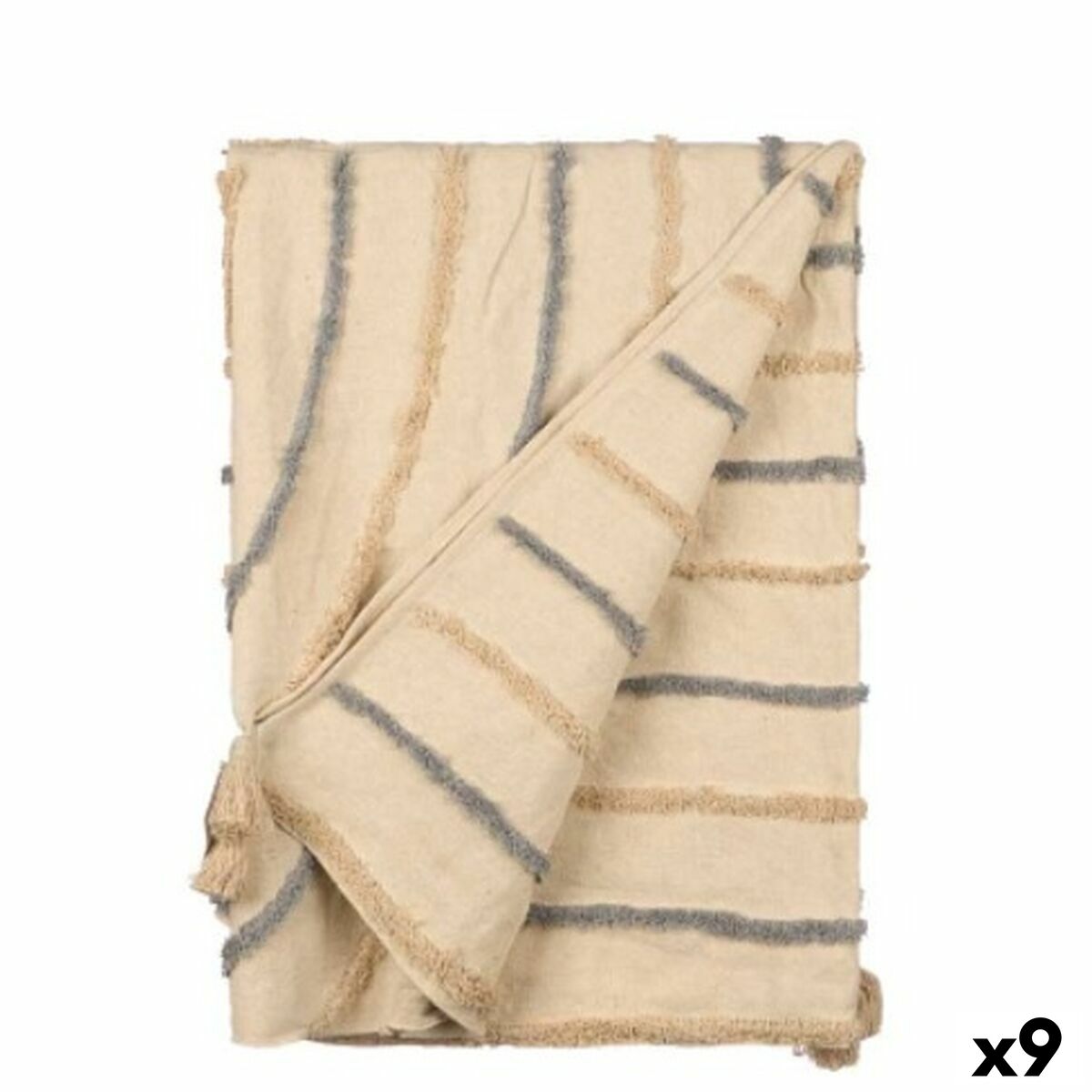 Sängöverdrag Gift Decor Grå 220 x 150 cm Ränder (9 antal)
