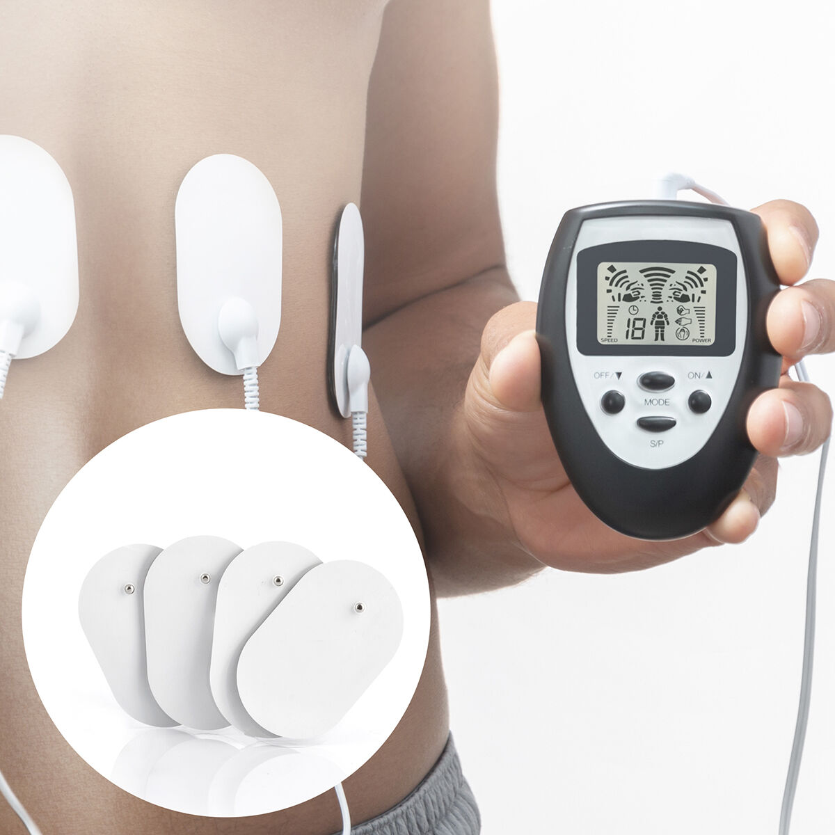 Ersättningsplåster för elektroder EMS InnovaGoods Förpackning med 4 masker - 9