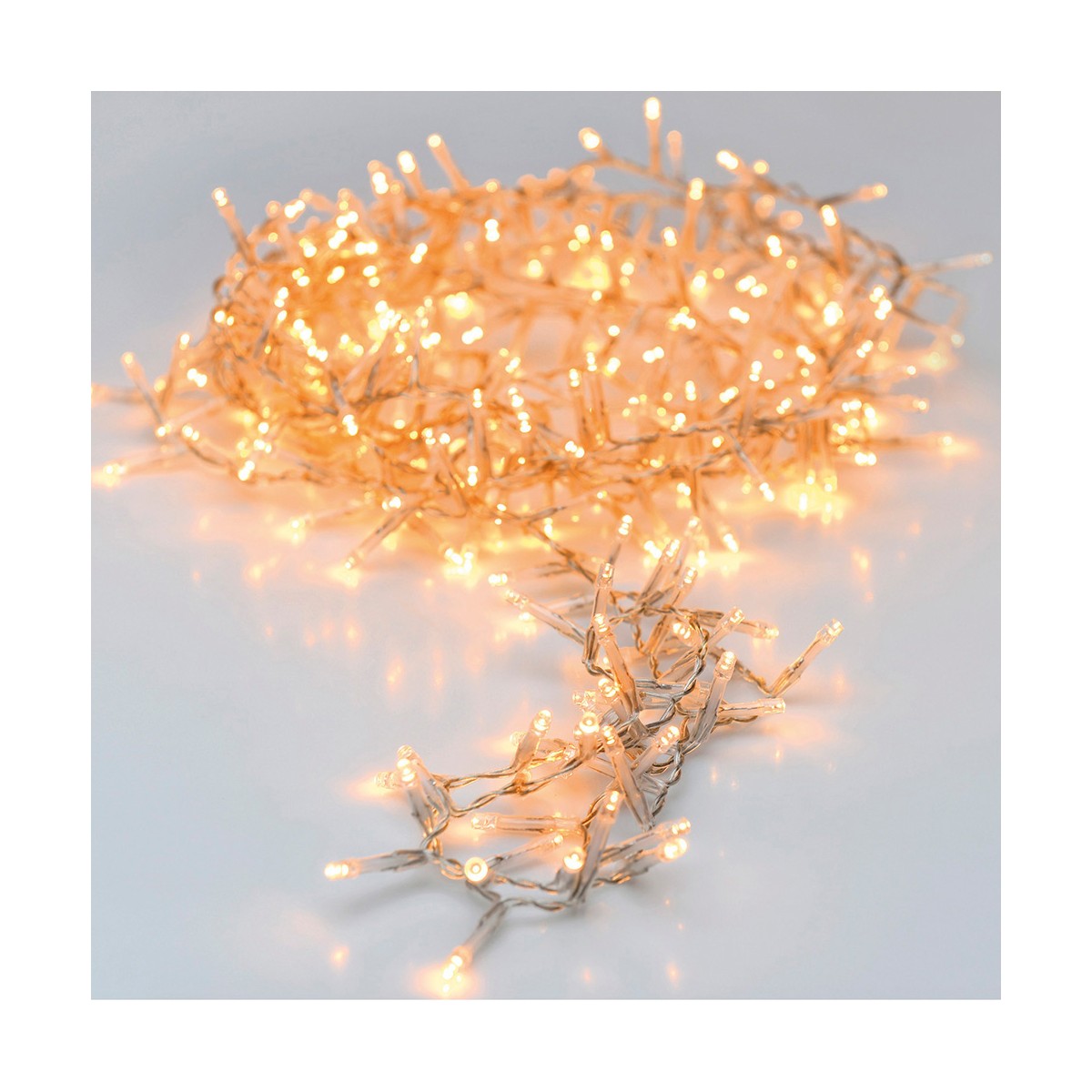 LED-krans Transparent Varmt ljus Varmvit 12 m Blommig - 2