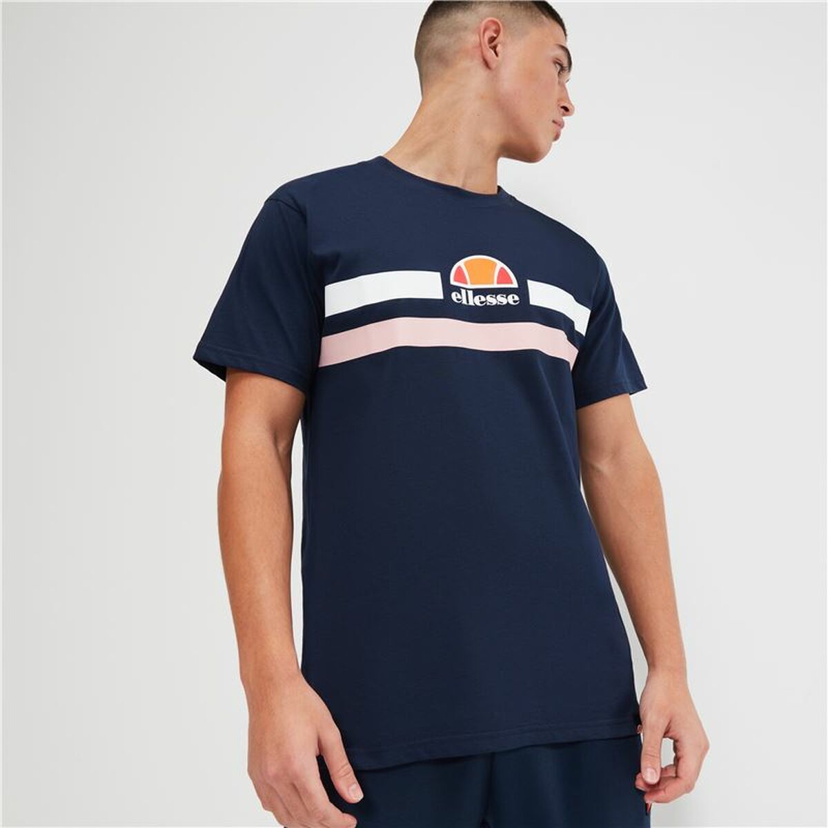T-shirt med kortärm Herr Ellesse Aprel Marinblå - 3