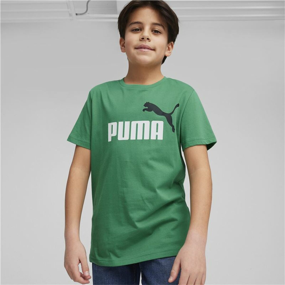 Barn T-shirt med kortärm Puma Essentials+ Oliv - 3
