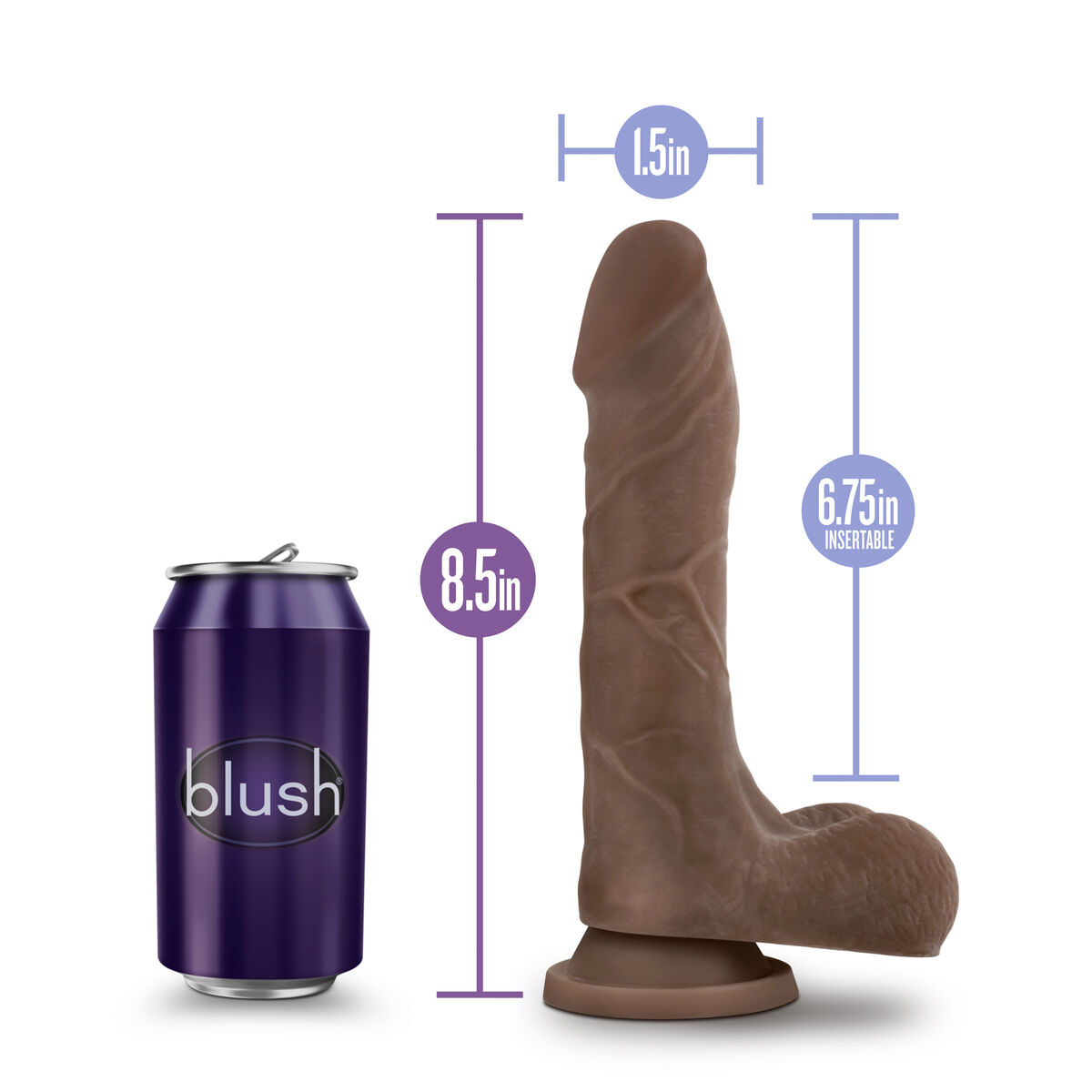 Realistisk dildo Blush Au Naturel TPE Ø 3,9 cm (17,1 cm) - 7