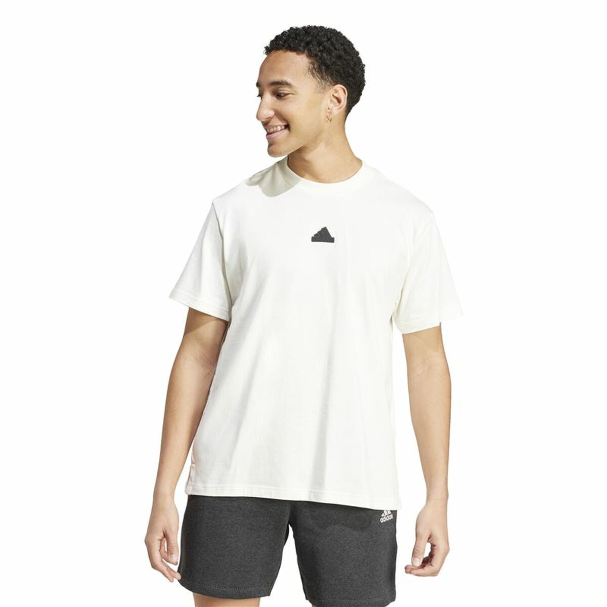 T-shirt med kortärm Herr Adidas Brand Love Vit - 2