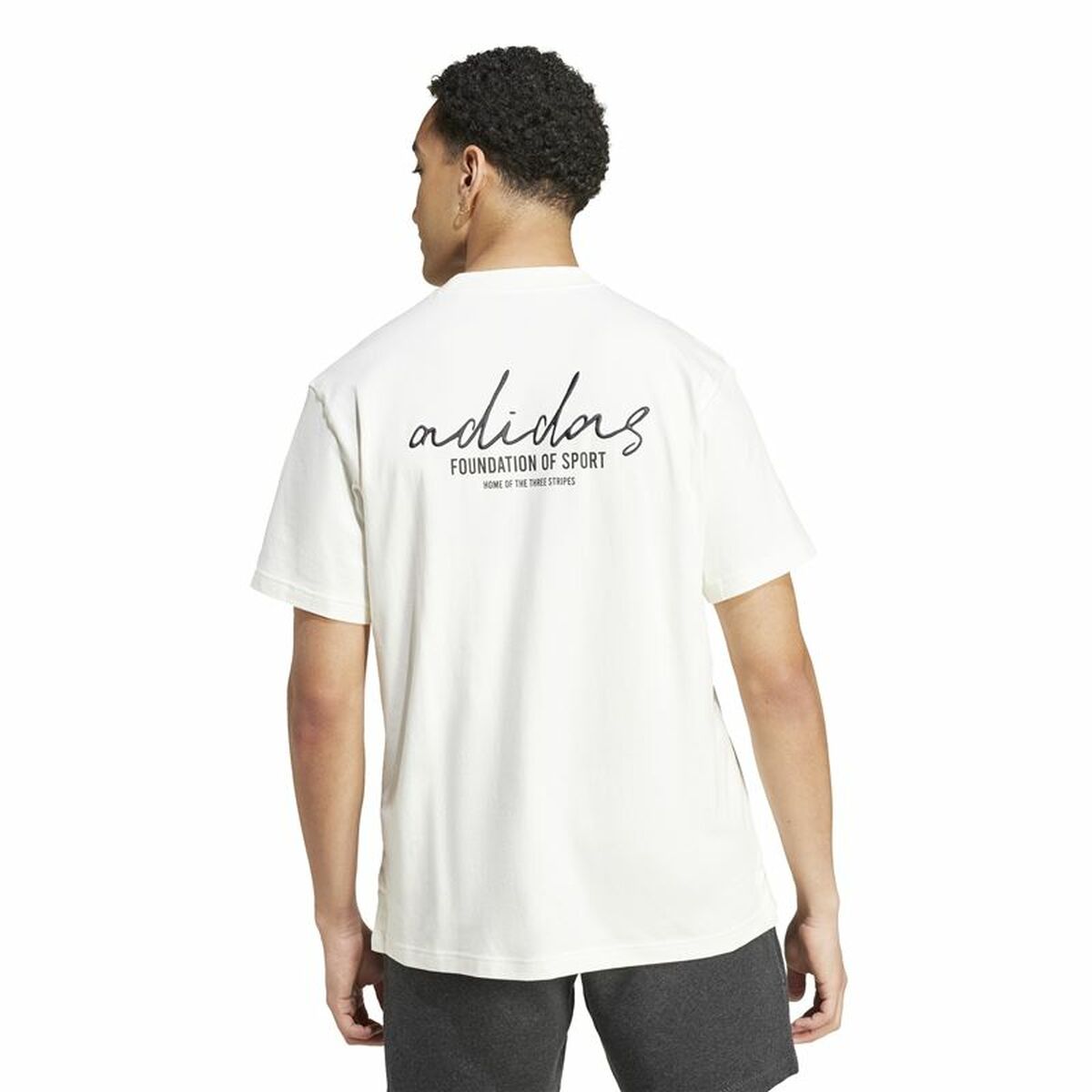 T-shirt med kortärm Herr Adidas Brand Love Vit - 3