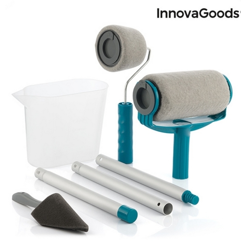 Set med påfyllningsbara färgrullar med droppstopp Roll'n'paint InnovaGoods 5 Delar - 12