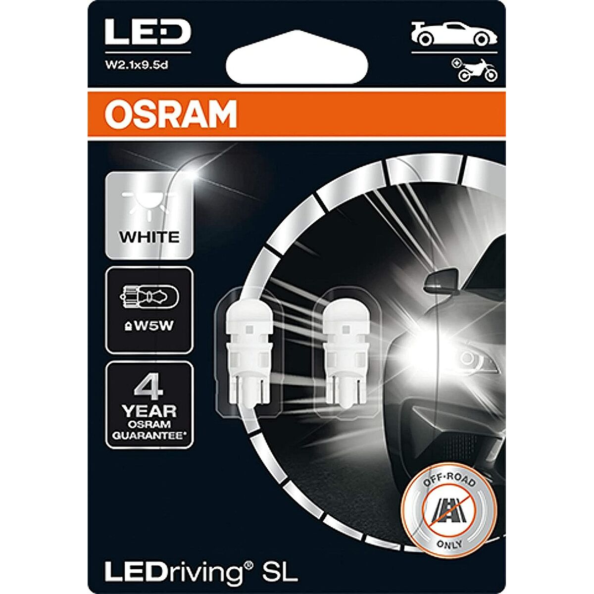 Glödlampa för bil Osram OS2825DWP-02B W5W 0,8 W 12 V 6000 K - 5
