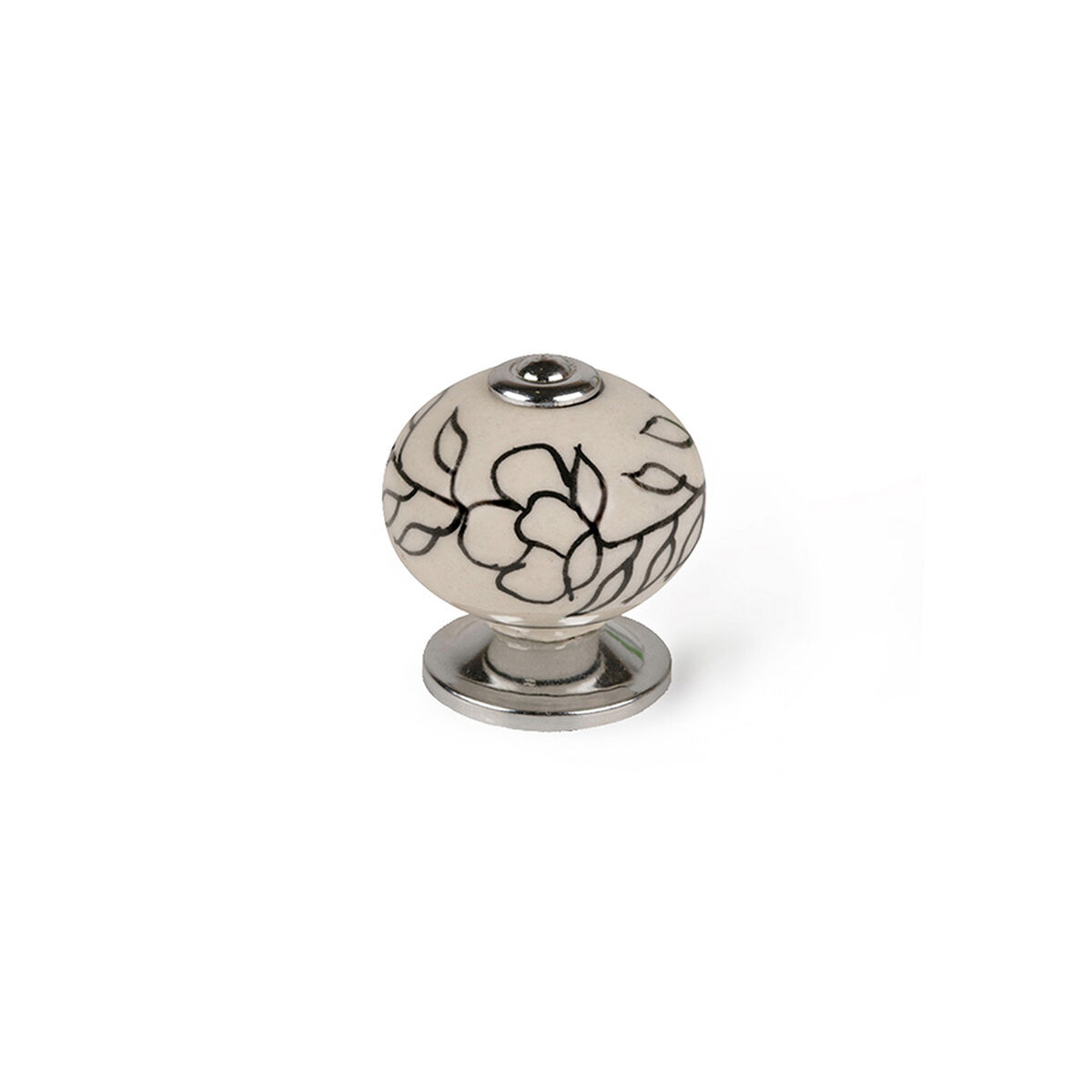 Dörrhandtag Rei e504 Vit Metall Blomster Ø 40 x 36 mm 4 Delar