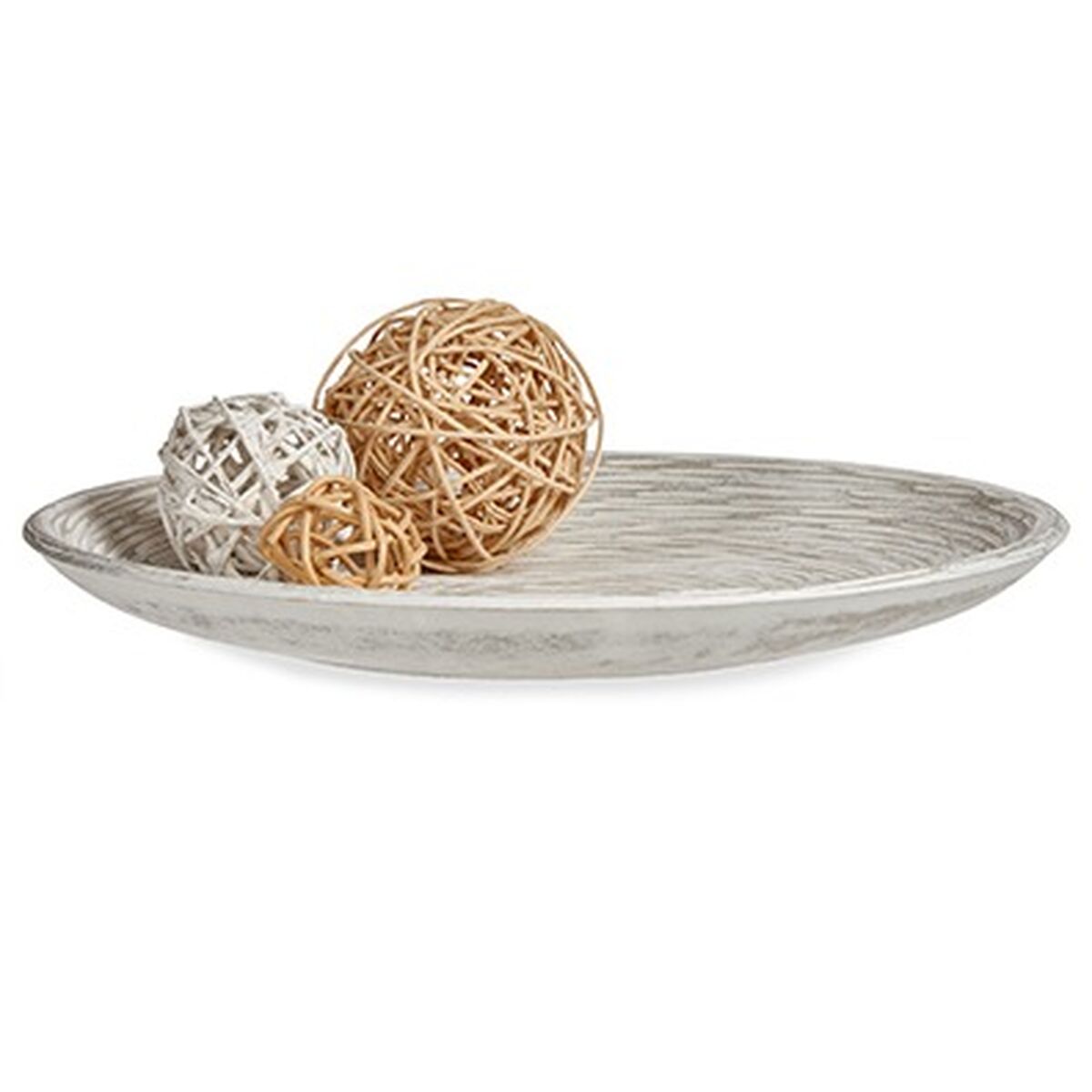 Prydnadsfat Gift Decor Vit Spiral 29,5 x 2,7 x 29,5 cm 29,5 x 3,3 x 29,5 cm Ø 29 cm (6 antal) - 2