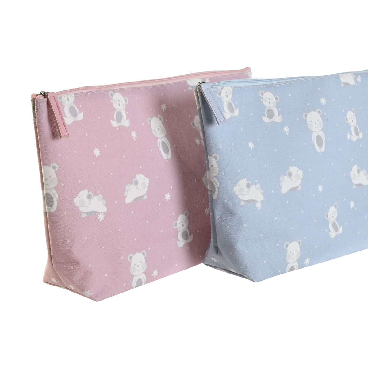Resenecessär DKD Home Decor Blå Rosa polialgodon osos 33 x 8 x 21 cm (2 antal) - 3