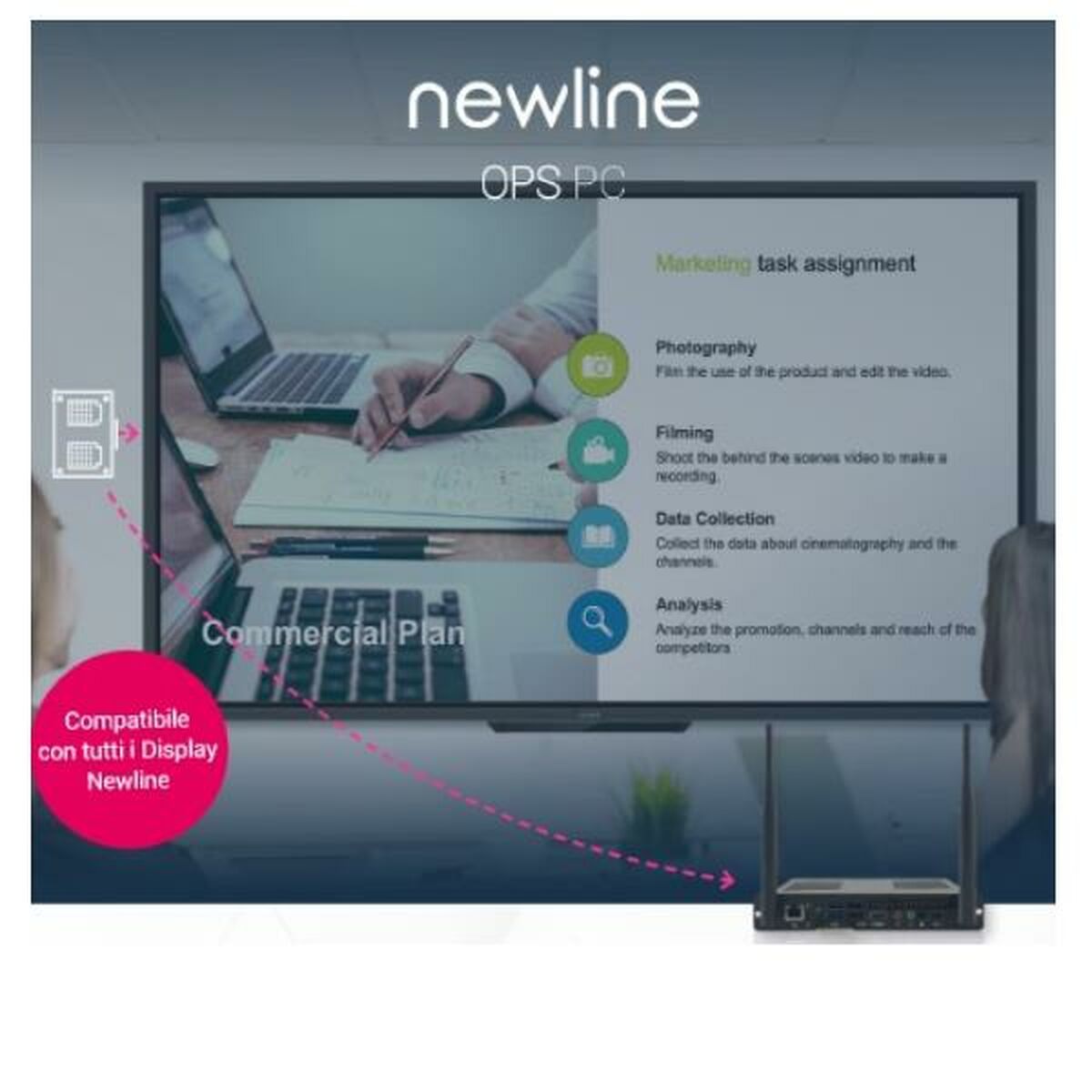 Mini PC Newline Interactive WB5C820W intel core i5-1135g7 8 GB RAM 256 GB SSD - 2