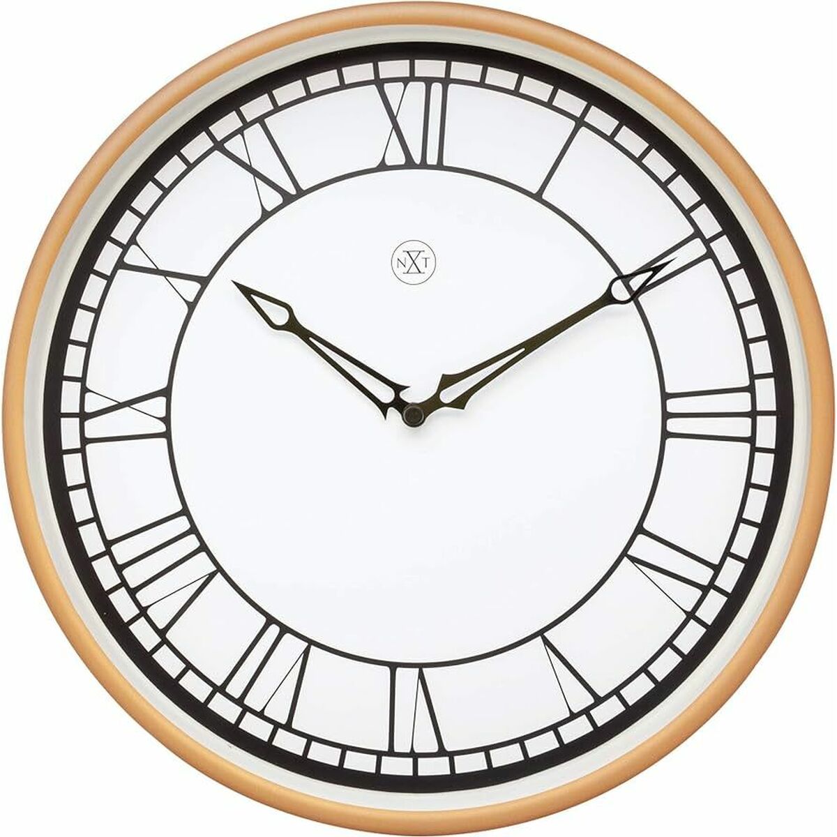 Väggklocka Nextime Vit Brun 30 cm