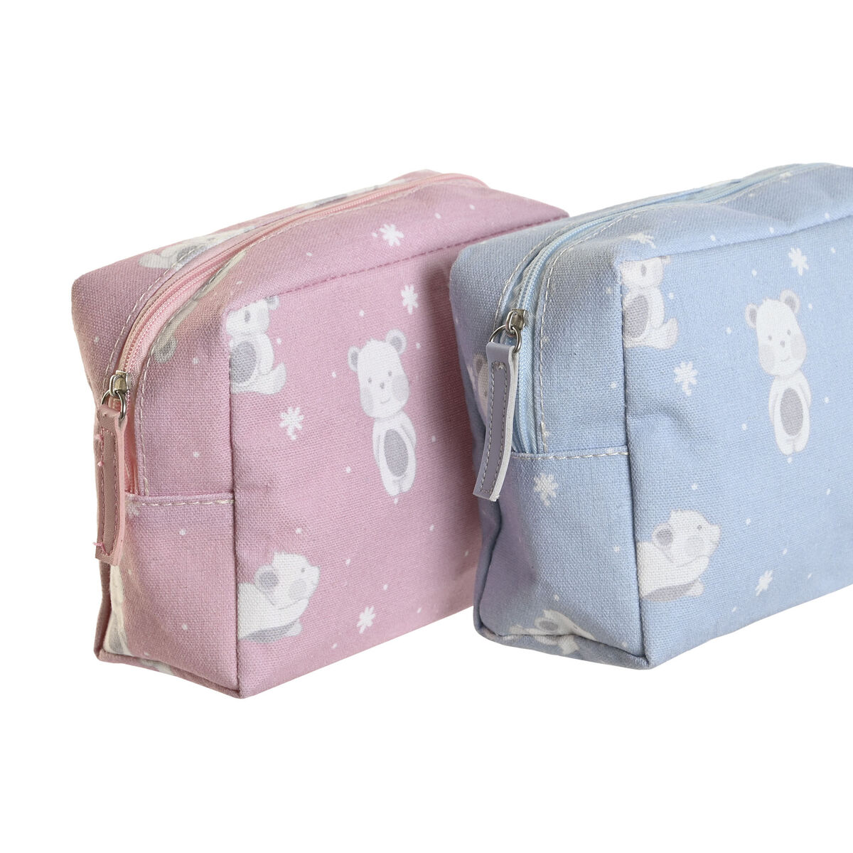 Resenecessär DKD Home Decor Blå Vit Grön Rosa polialgodon osos 15 x 6 x 12 cm (2 antal) - 3