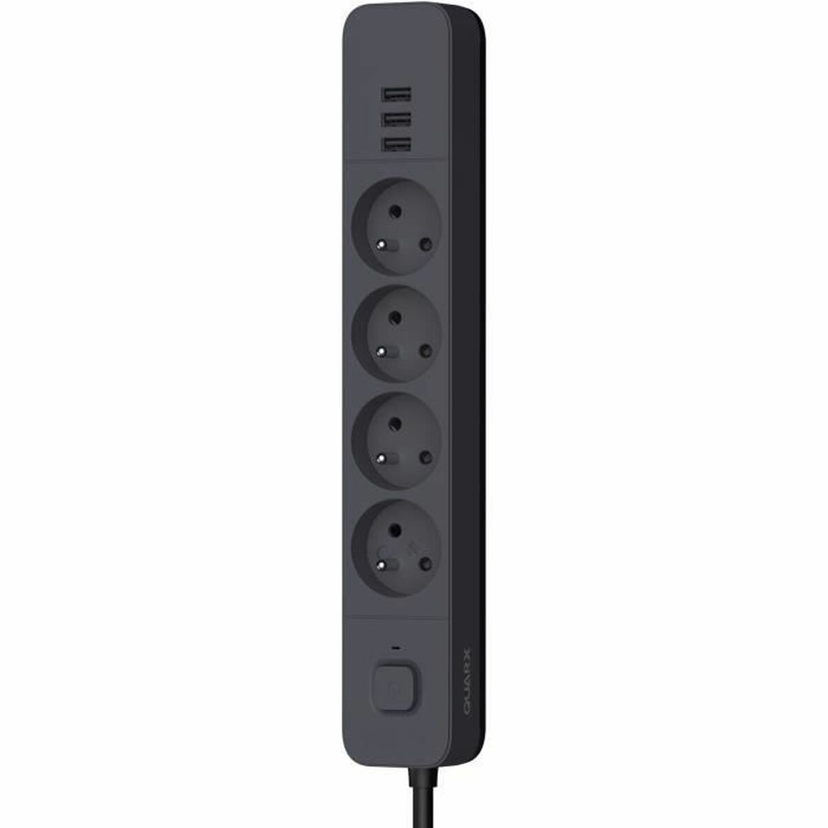 Ellist 4 Tomas-uttag med brytare QUARX (3 m) - 2