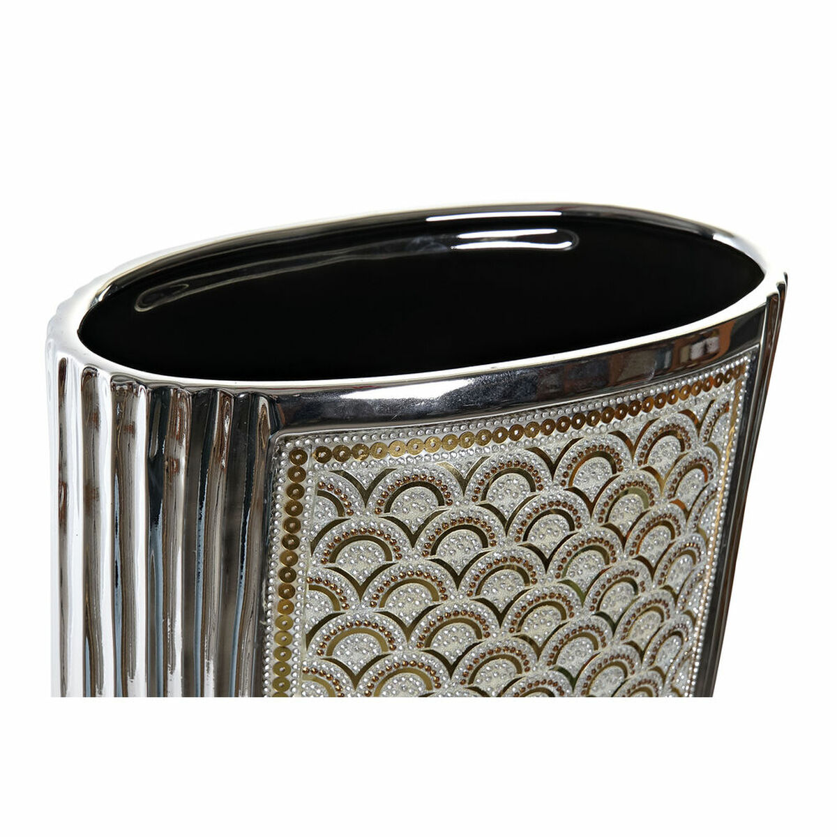 Vas DKD Home Decor Silvrig Gyllene Stengods (24 x 13 x 47 cm) - 6