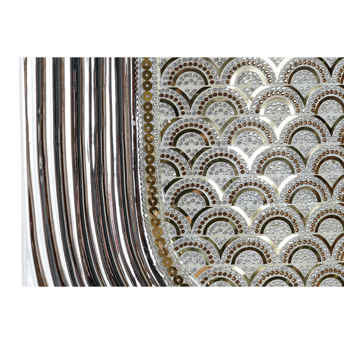 Vas DKD Home Decor Silvrig Gyllene Stengods (24 x 13 x 47 cm) - 9