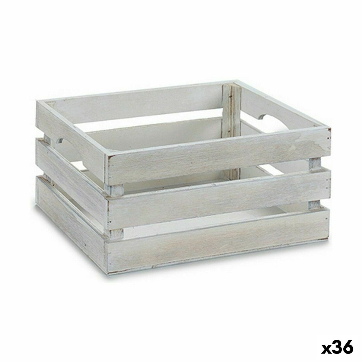 Dekorationslåda Gift Decor Vit Trä Poppel Poppelträ (36 antal)