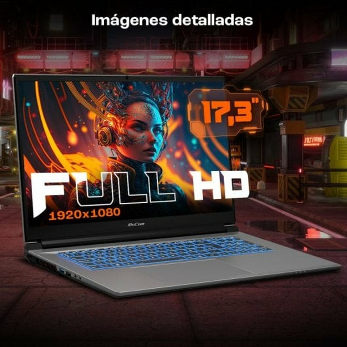 Bärbar dator PcCom Revolt 4060 17,3" Intel Core i7-13700H 32 GB RAM 500 GB SSD Nvidia Geforce RTX 4060 - 4