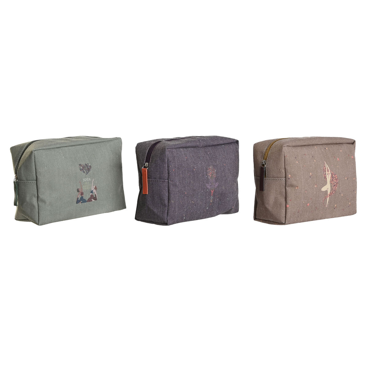 Resenecessär DKD Home Decor Brun Grön Bordeaux 20 x 8 x 14 cm