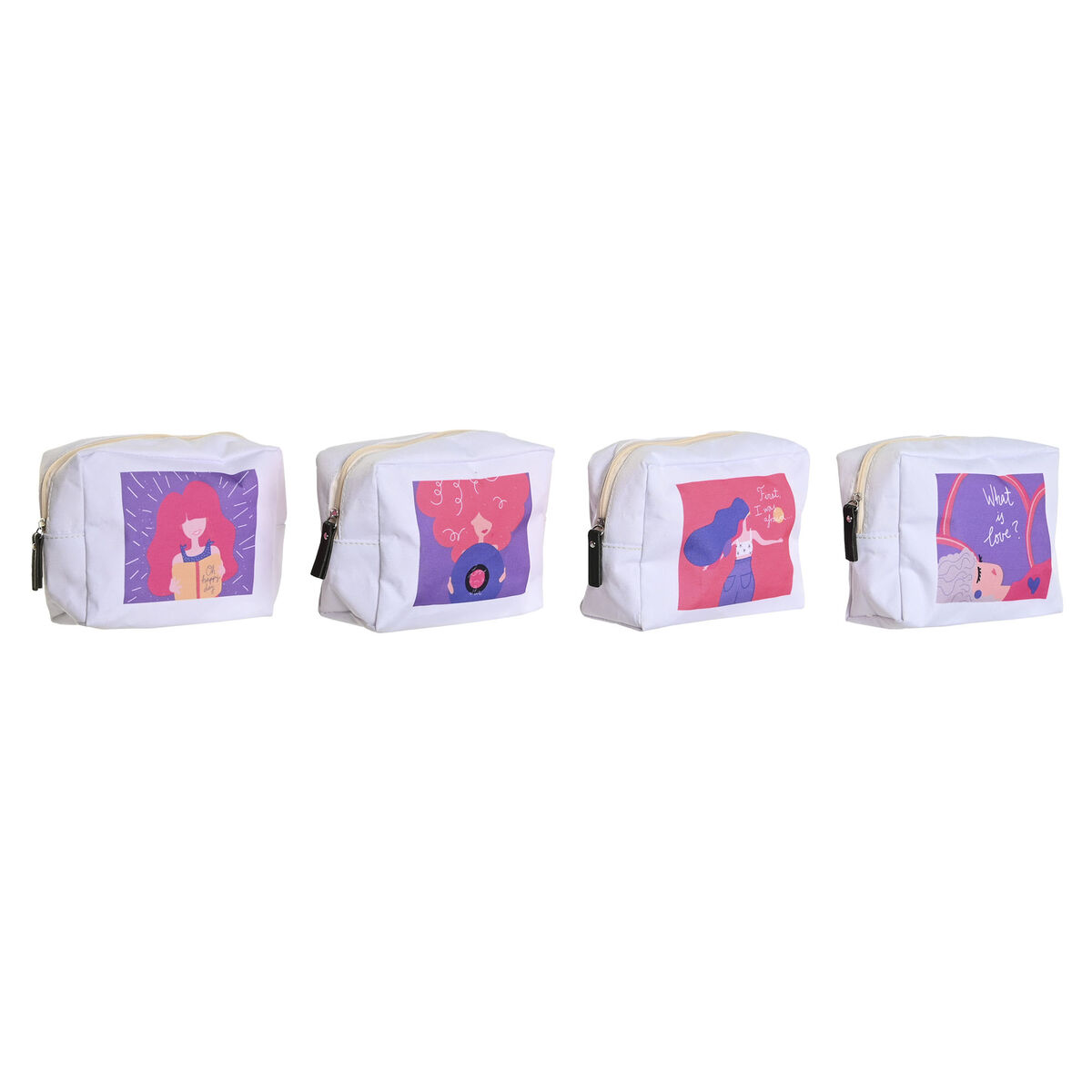 Resenecessär DKD Home Decor Vit polialgodon 15 x 6 x 12 cm (4 antal)