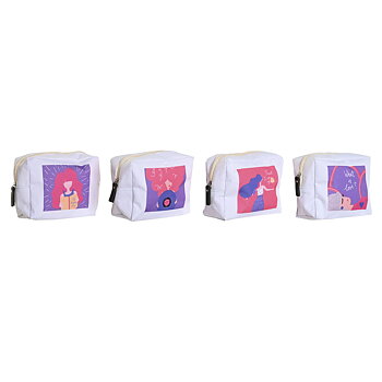 Resenecessär DKD Home Decor Vit polialgodon 15 x 6 x 12 cm (4 antal)