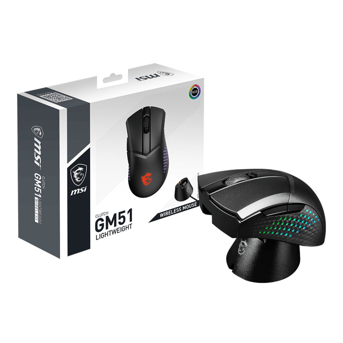 Trådlös Mus MSI CLUTCH GM51 LIGHTWEIGHT WIRELESS Svart 26000 DPI - 4