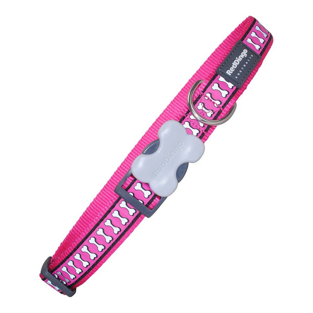 Hundhalsband Red Dingo Reflekterande Ben Fuchsia (1,5 x 24-36 cm) - 3
