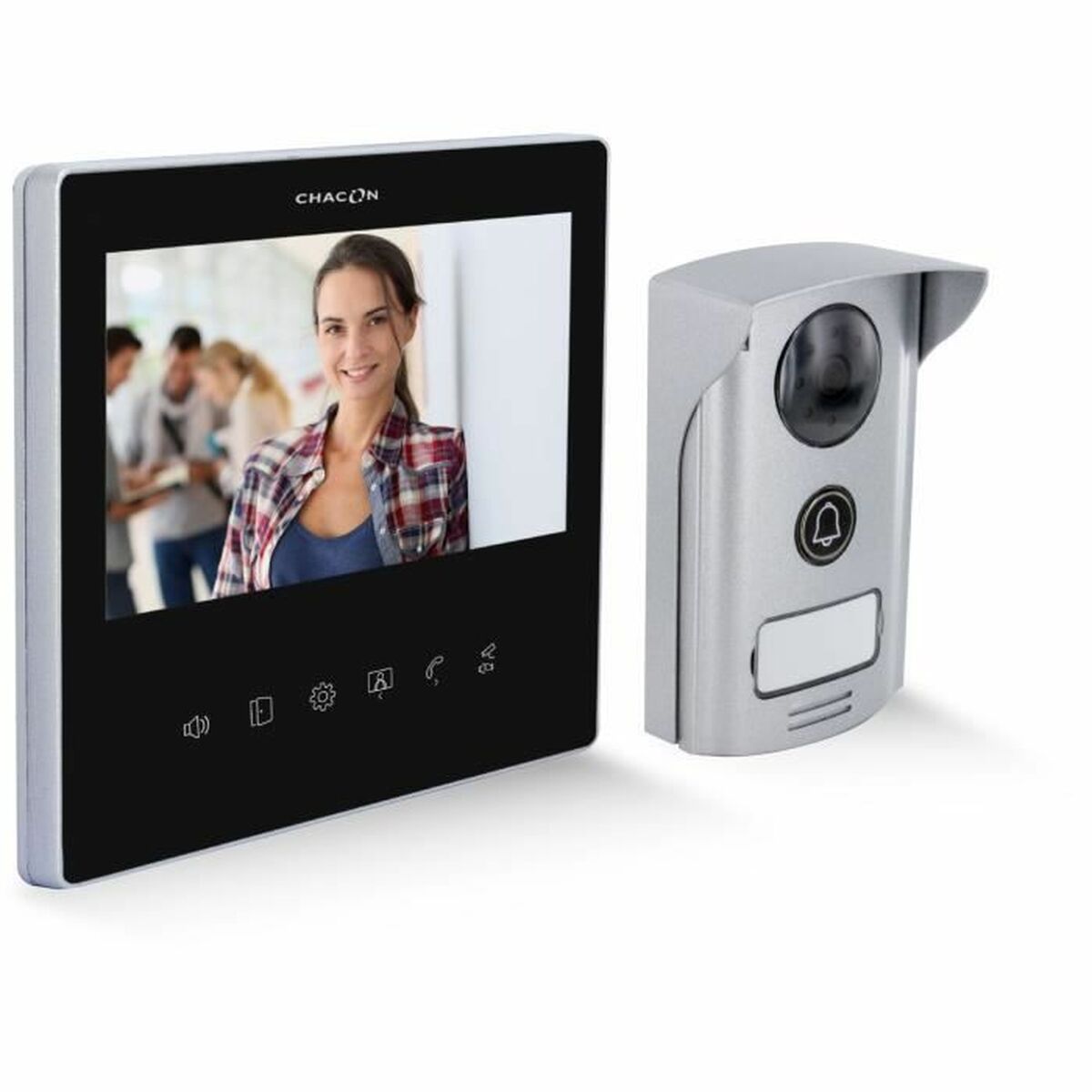 Smart interntelefon med video Chacon 34864 Svart PVC