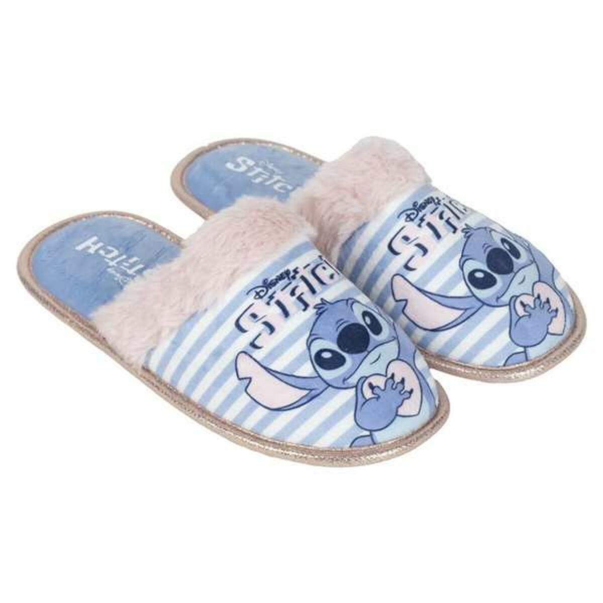 Hustofflor Stitch Blå