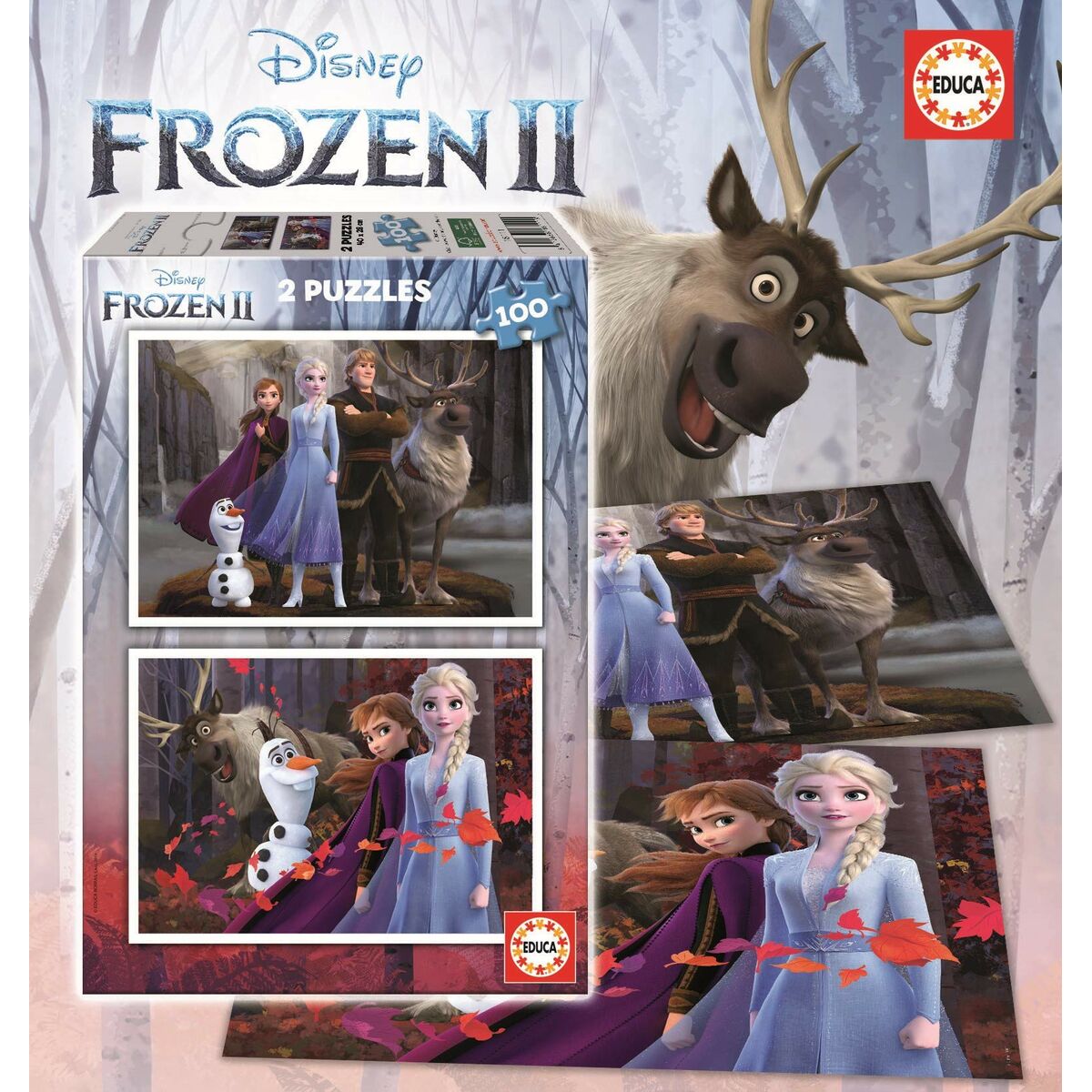 Set 2 pussel   Frozen Believe         40 x 28 cm 100 Delar - 3