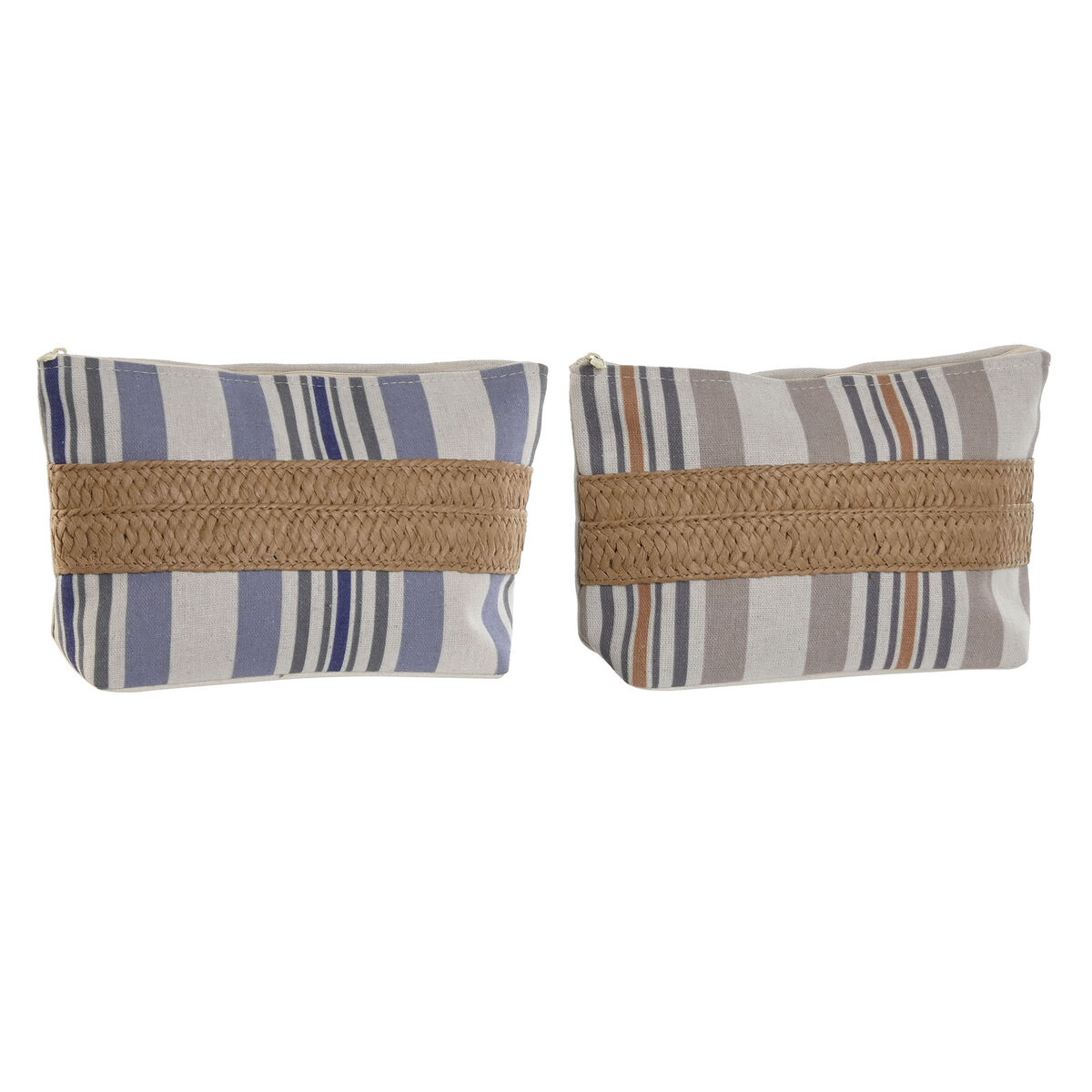 Resenecessär Home ESPRIT Beige Lila 25 x 7 x 15 cm (2 antal)