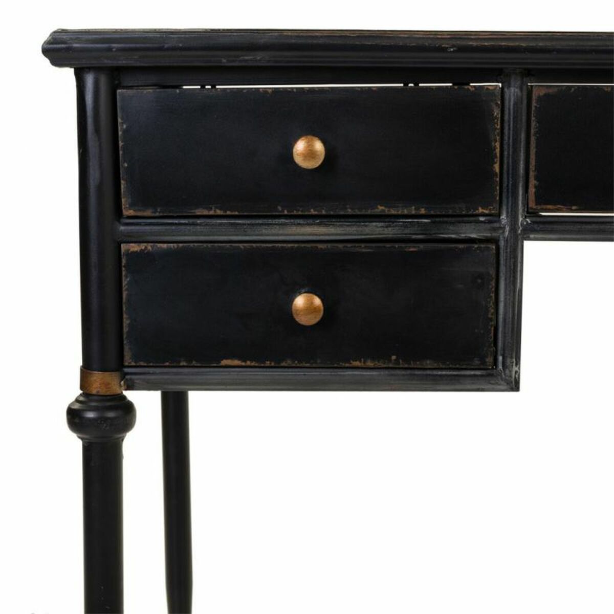 Skrivbord Alexandra House Living Svart Metall 75 x 75 x 122 cm - 7