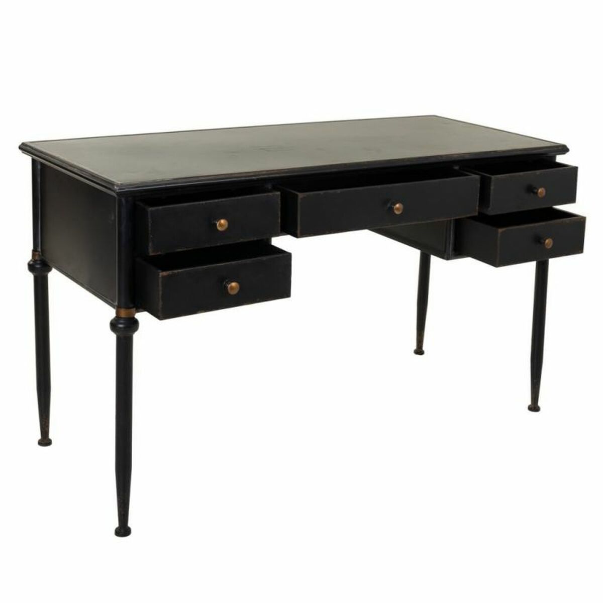 Skrivbord Alexandra House Living Svart Metall 75 x 75 x 122 cm - 5