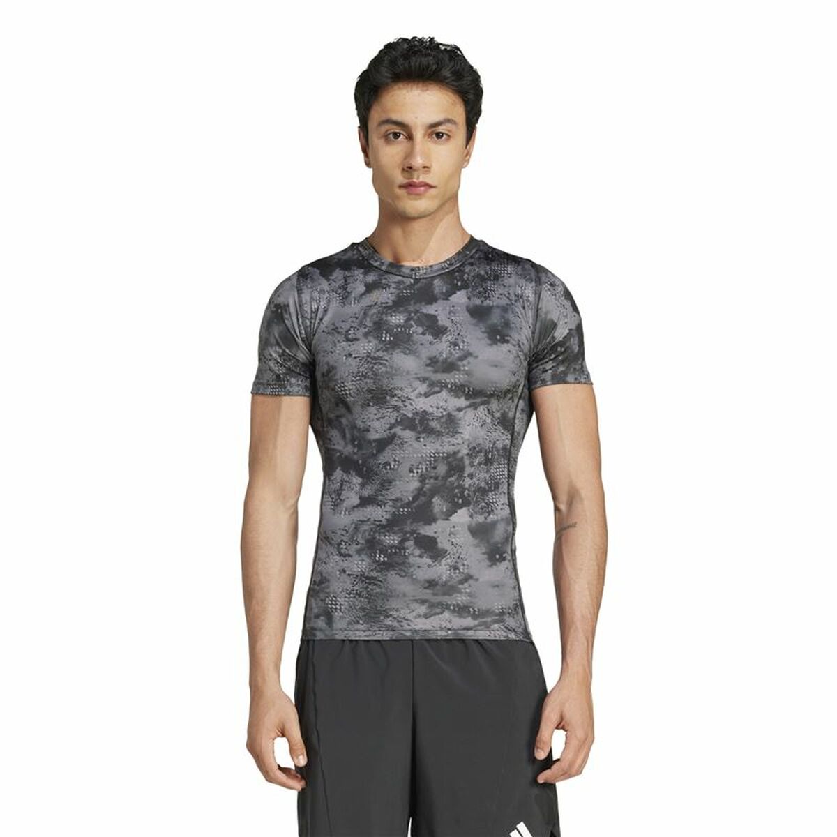 T-shirt med kortärm Herr Adidas Techfit Training Aop (2XL) - 2