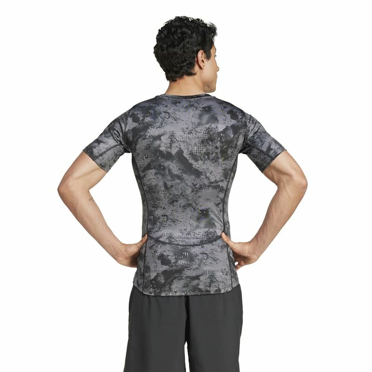 T-shirt med kortärm Herr Adidas Techfit Training Aop (2XL) - 3