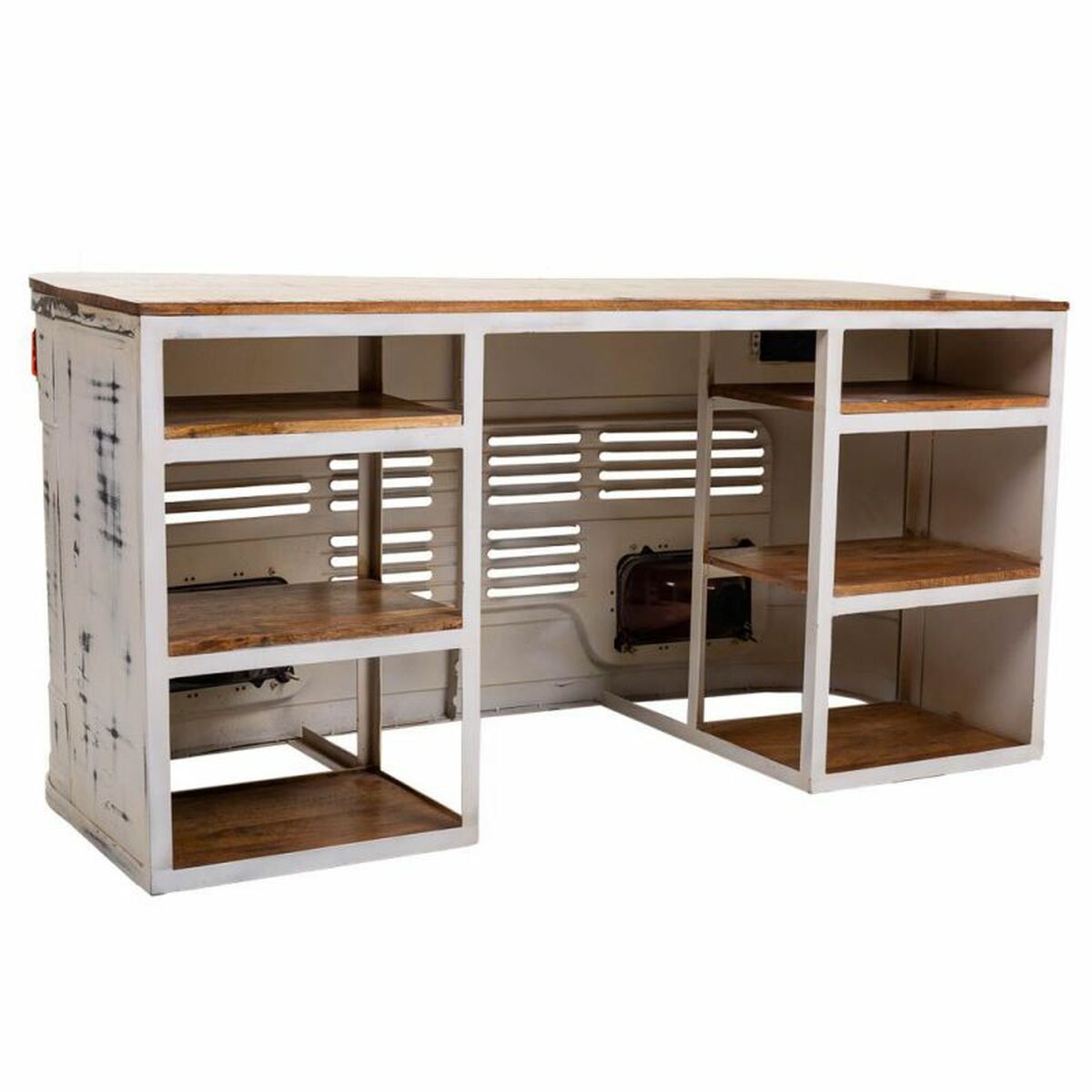 Skrivbord Alexandra House Living Vit Trä Järn 65 x 75 x 155 cm - 3