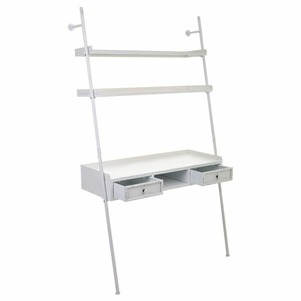 Skrivbord med hyllor Alexandra House Living Vit 45 x 188 x 107 cm - 4