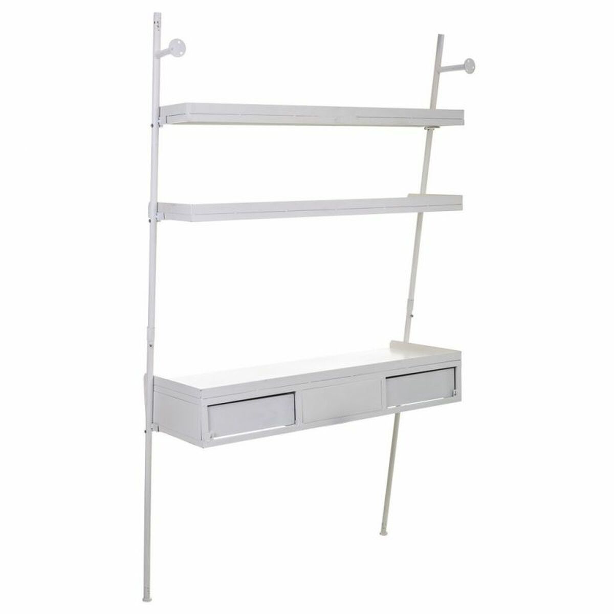 Skrivbord med hyllor Alexandra House Living Vit 45 x 188 x 107 cm - 5