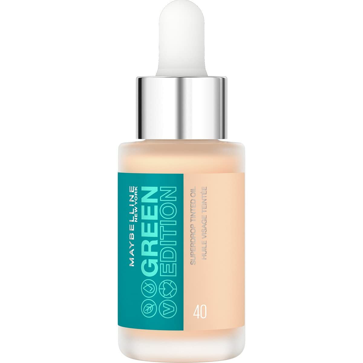 Flytande makeupbas Maybelline Green Edition Nº 40 20 ml Olja