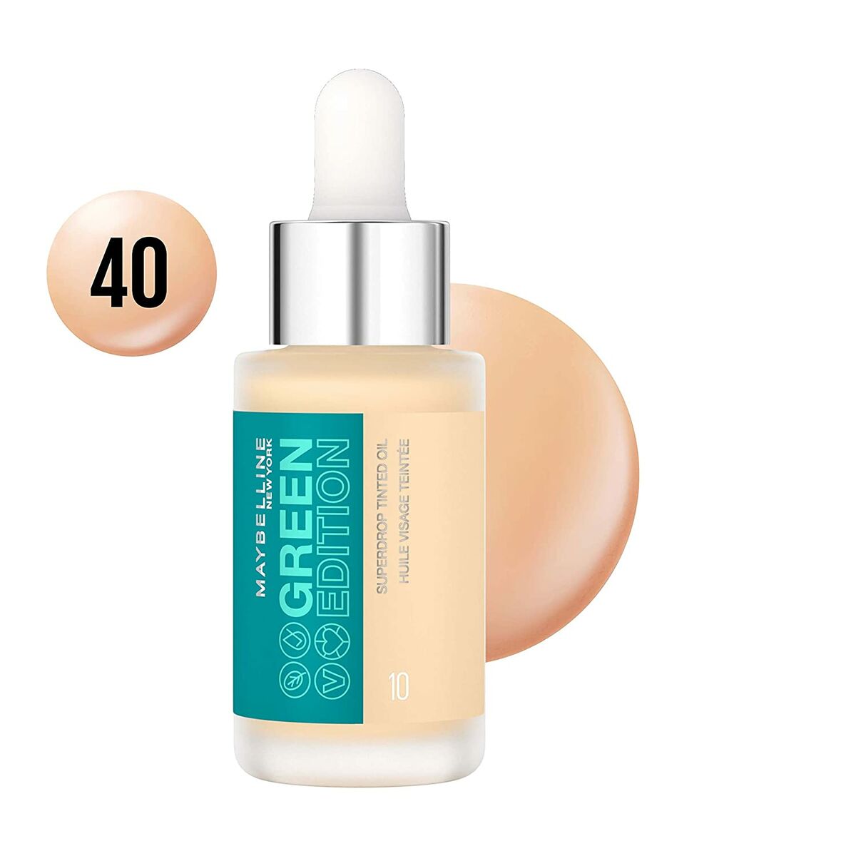 Flytande makeupbas Maybelline Green Edition Nº 40 20 ml Olja - 2