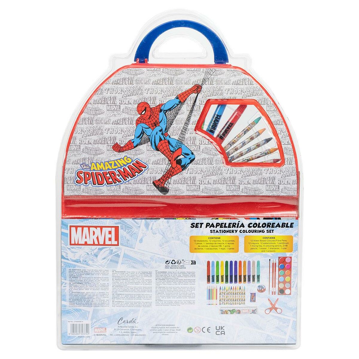 Brevpapper Set Marvel 50 Delar Röd - 2