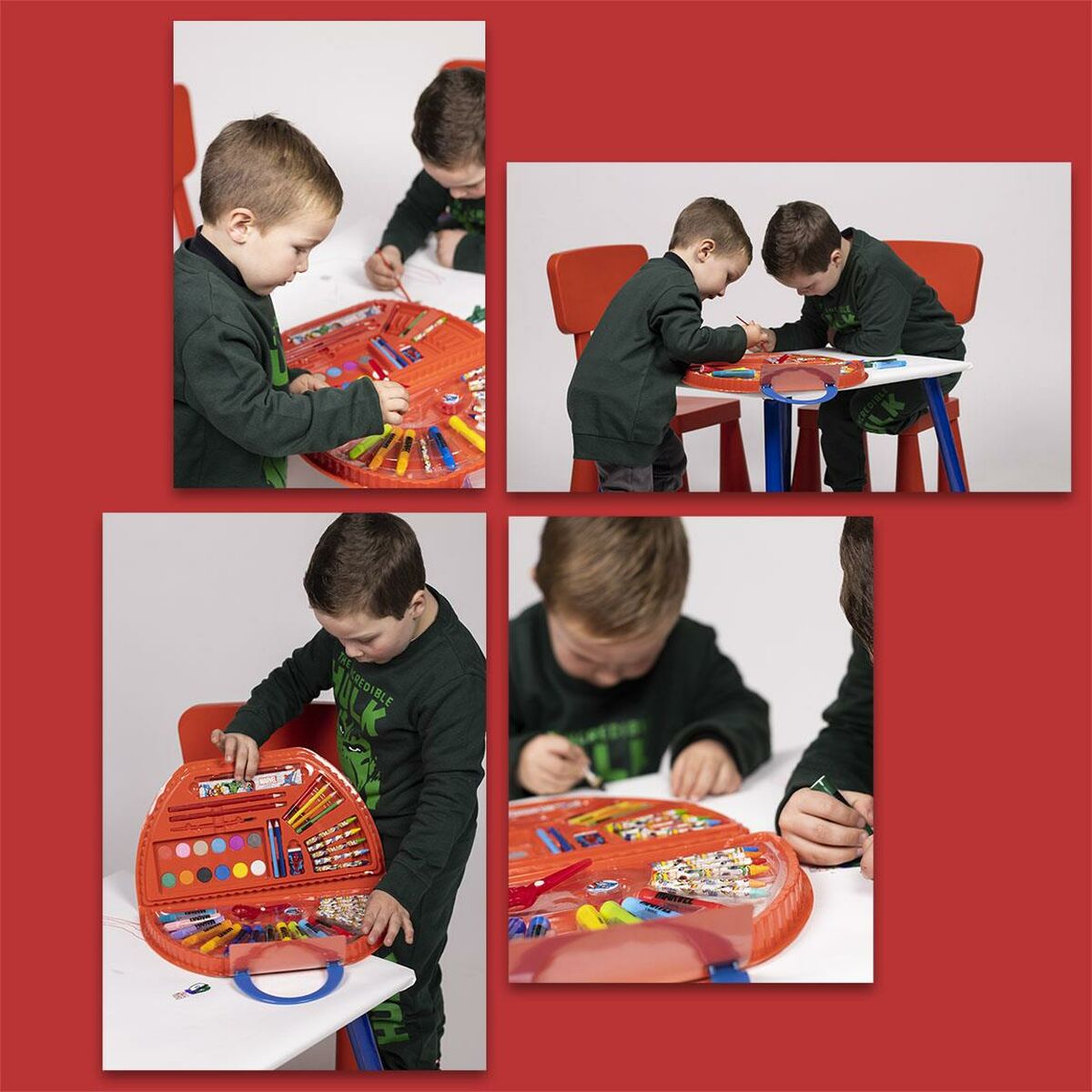 Brevpapper Set Marvel 50 Delar Röd - 4