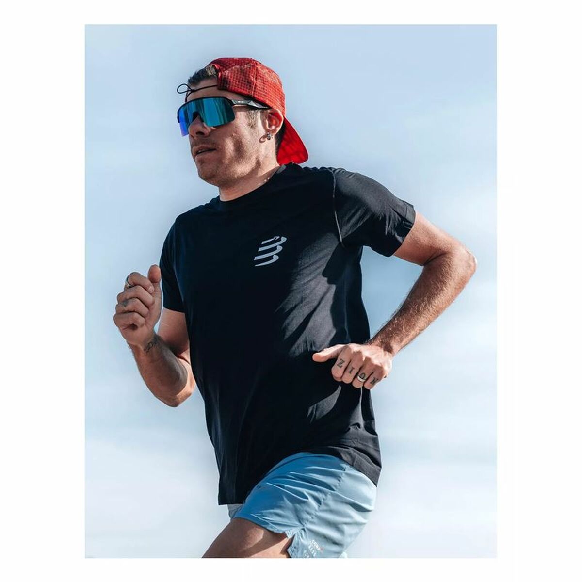T-shirt med kortärm Herr Compressport Performance Svart - 4