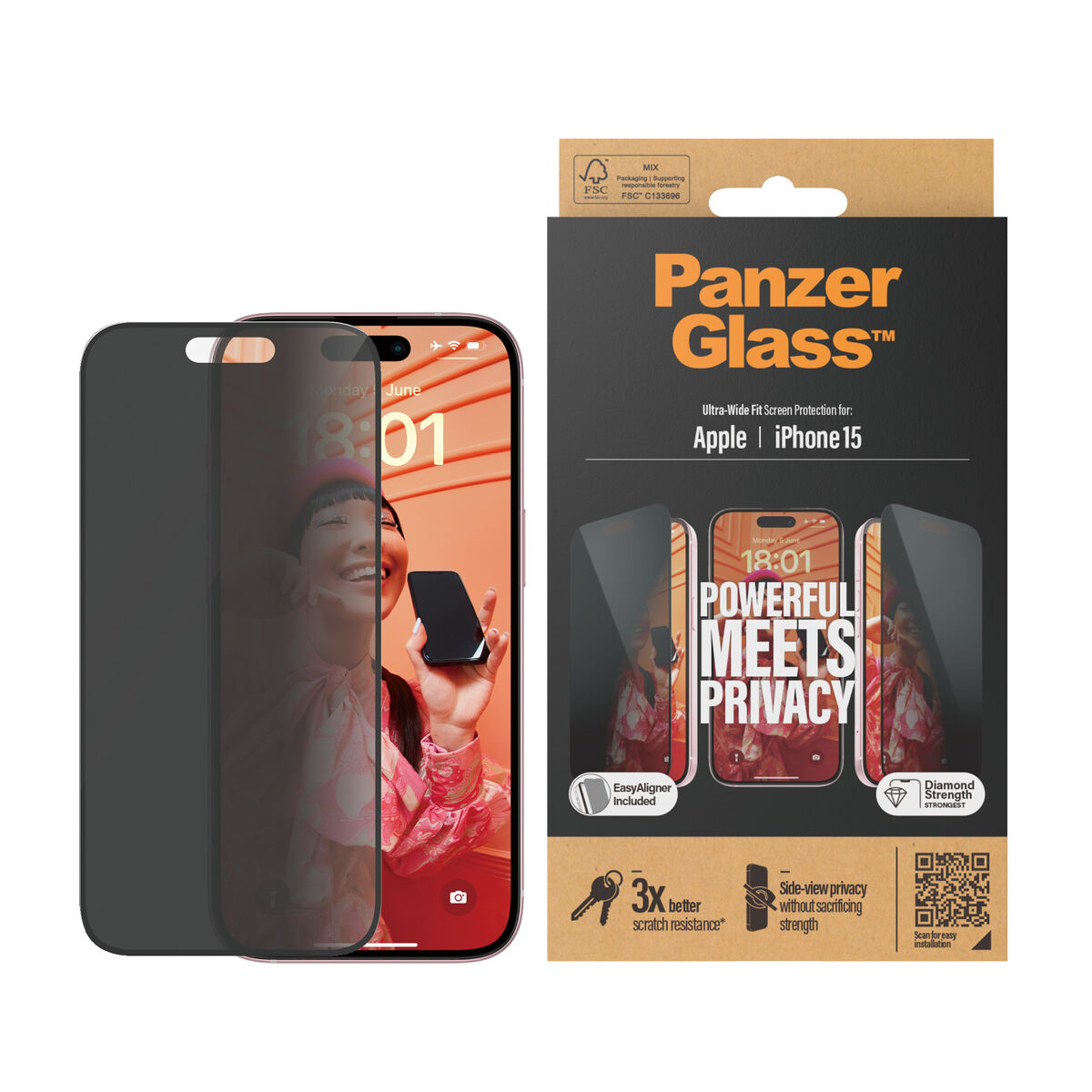 Skärmskydd för Mobiltelefon Panzer Glass P2809 Apple - 3