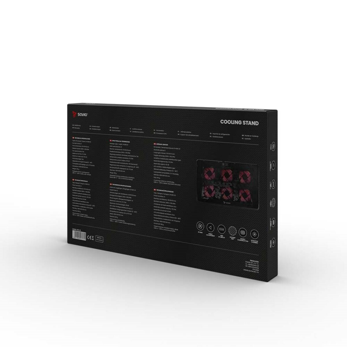 Kylplatta till laptop Savio COS-01 - 2